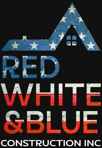 Red White & Blue Construction Logo